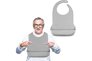 Adjustable Adult Silicone Bib: Stay Neat and Clean at Every Mealtime