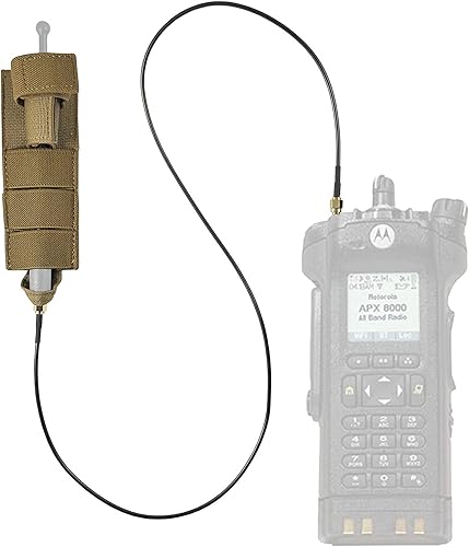 Miniatura 1 de Kit de reubicación de antena táctica (compatible con Motorola, Kenwood, EF Johnson y Tait) (negro, cable de 36 pulgadas)