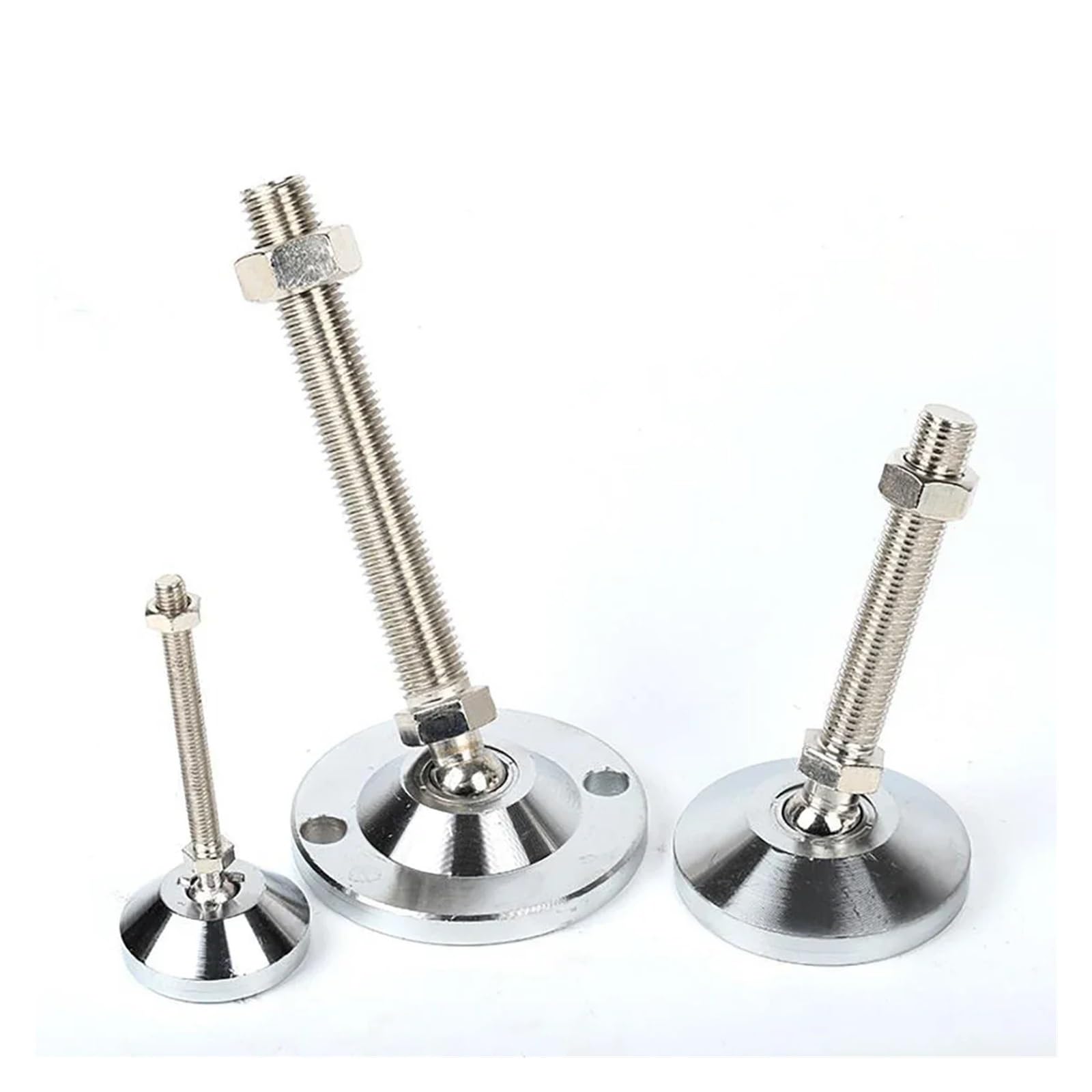 2PCS M16 M20 M24 Universal Heavy-Duty Adjustable Foot Cup/Support Shoe Mechanical Joint Adjustment Pad Fixed Foundation Base(D100xM20x150)