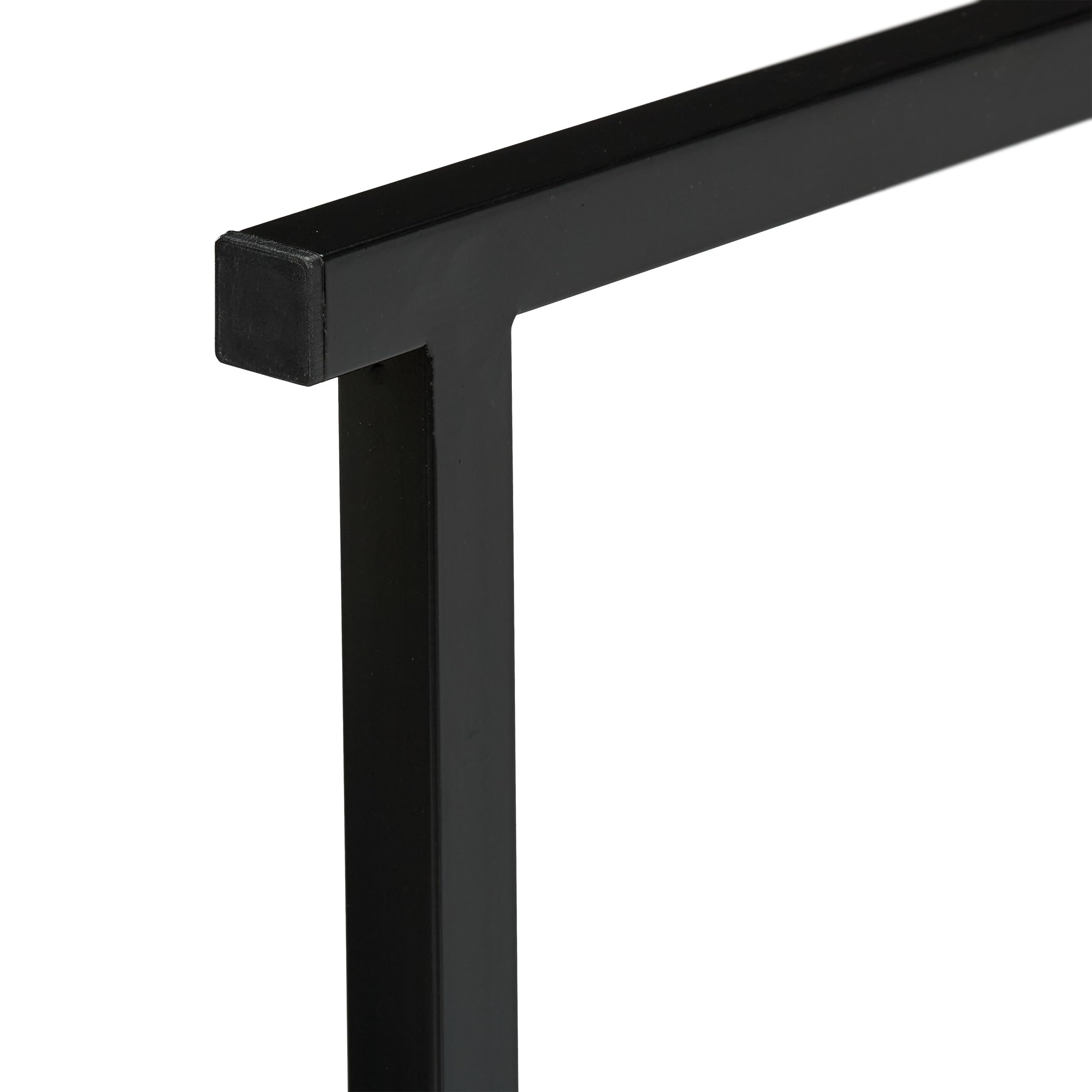 Relaxdays Tavolino da Salotto Contenitore, Tavolo Basso da caffè con Scomparto Portaoggetti, HLP: 45x110x50 cm, Nero
