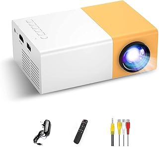 بروجيكتور صغير محمول للكارتون مناسب كهدية للاطفال لعرض الفيديوهات في الاماكن الخارجية بروجكتور الافلام المنزل بمدخل HDMI وUSB TV AV وريموت كنترول 320 × 240