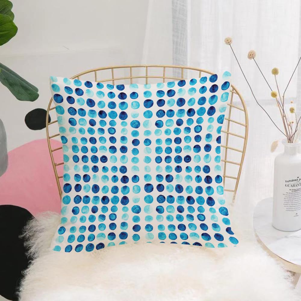 HYOSXW Cushion Cover,Throw Pillow Case Home Decorative for Living Room Bedroom Sofa Chair 16X16 Inch,Blue colored circles, hand drawn circles, round,Pillowcase 40X40cm