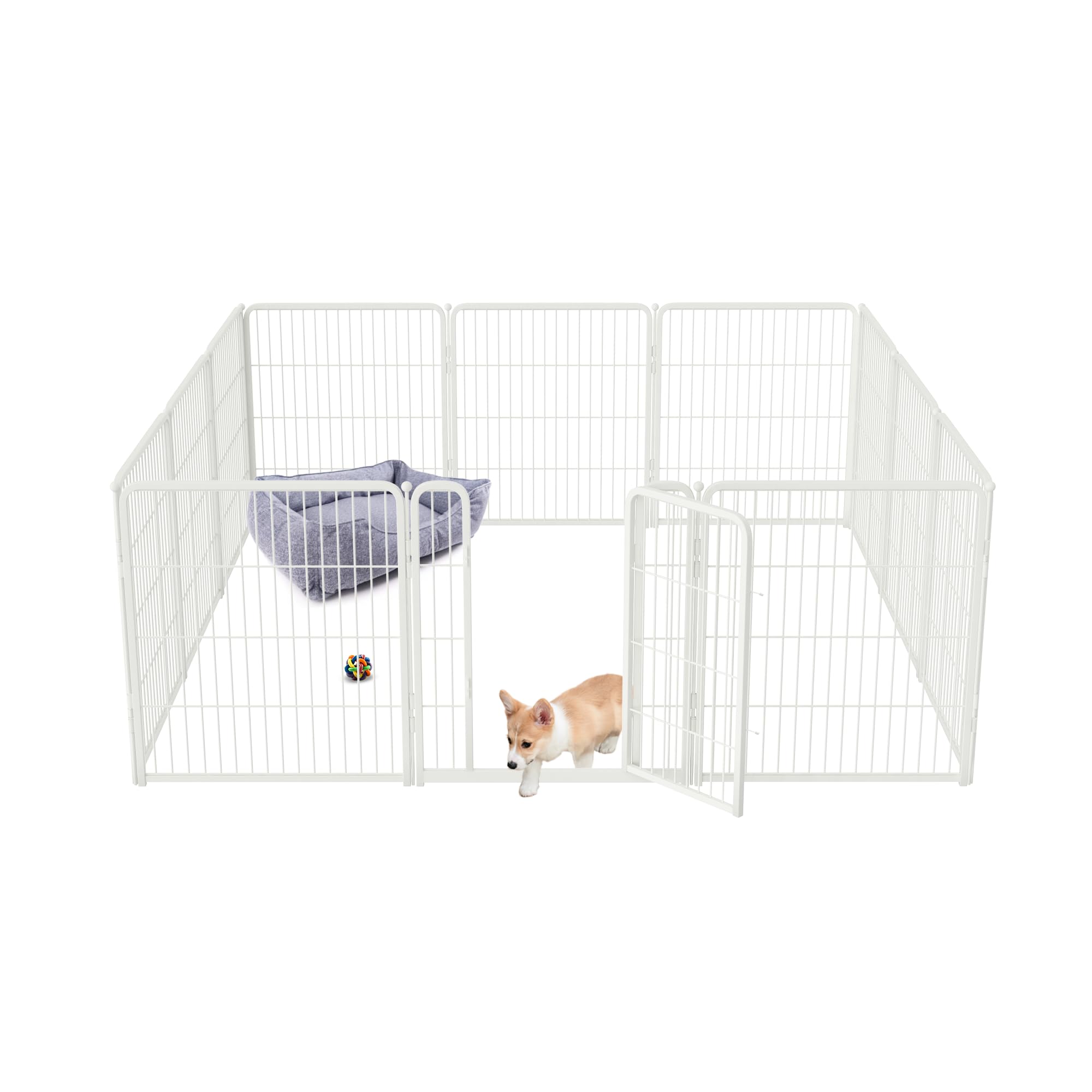 FXW Homeplus Dog Playpen Designed for Indoor Use, 32" Height for Medium Dogs, White?Patented