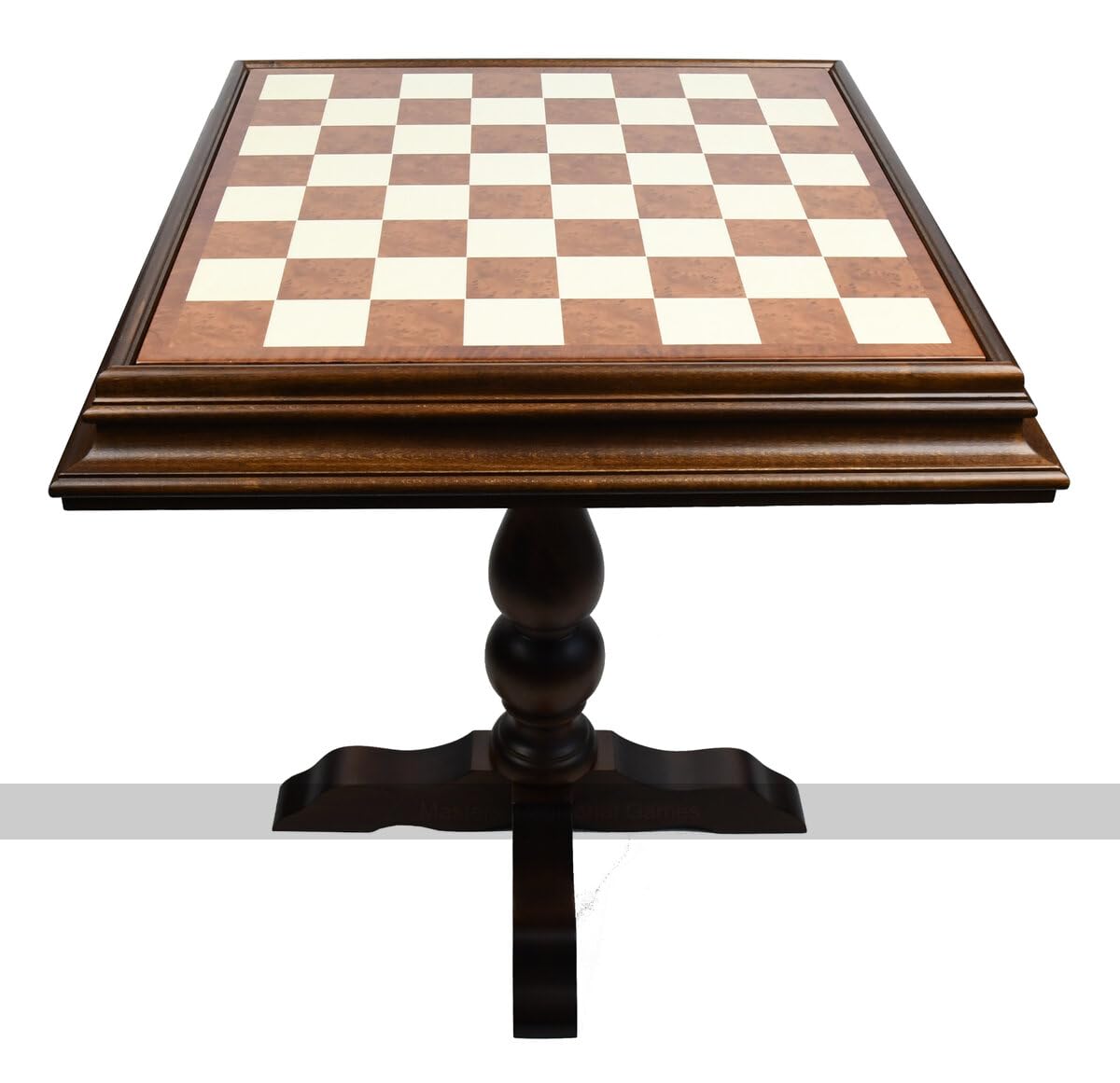 Luxury Beech And Elm Wood Chess And Backgammon Table by Italfama - Wooden Chess Table With Legs - 59cm Chequerboard Top - Game Table Furniture Set - Made In Italy