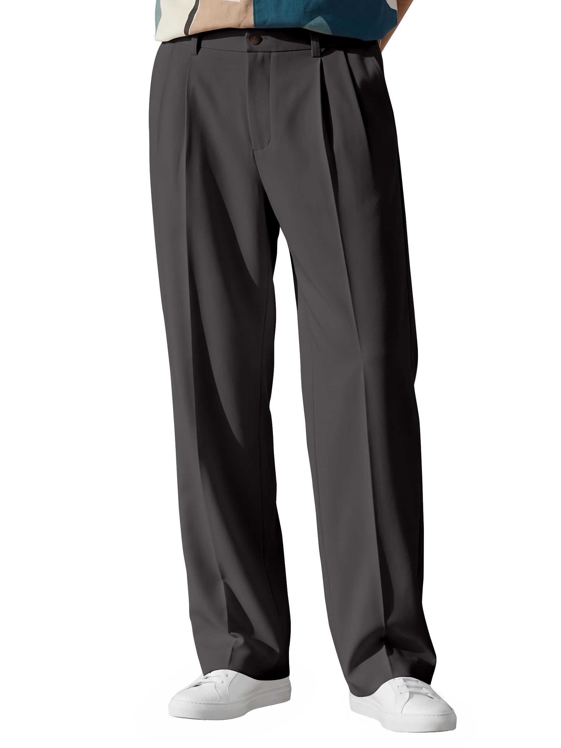 Men's Korean Style Casual Trouser | Premium Lycra Stretch Fabric | Smart Regular Fit | 2 Side Pockets | Comfortable Stretchable Everyday Wear Pants-image-33