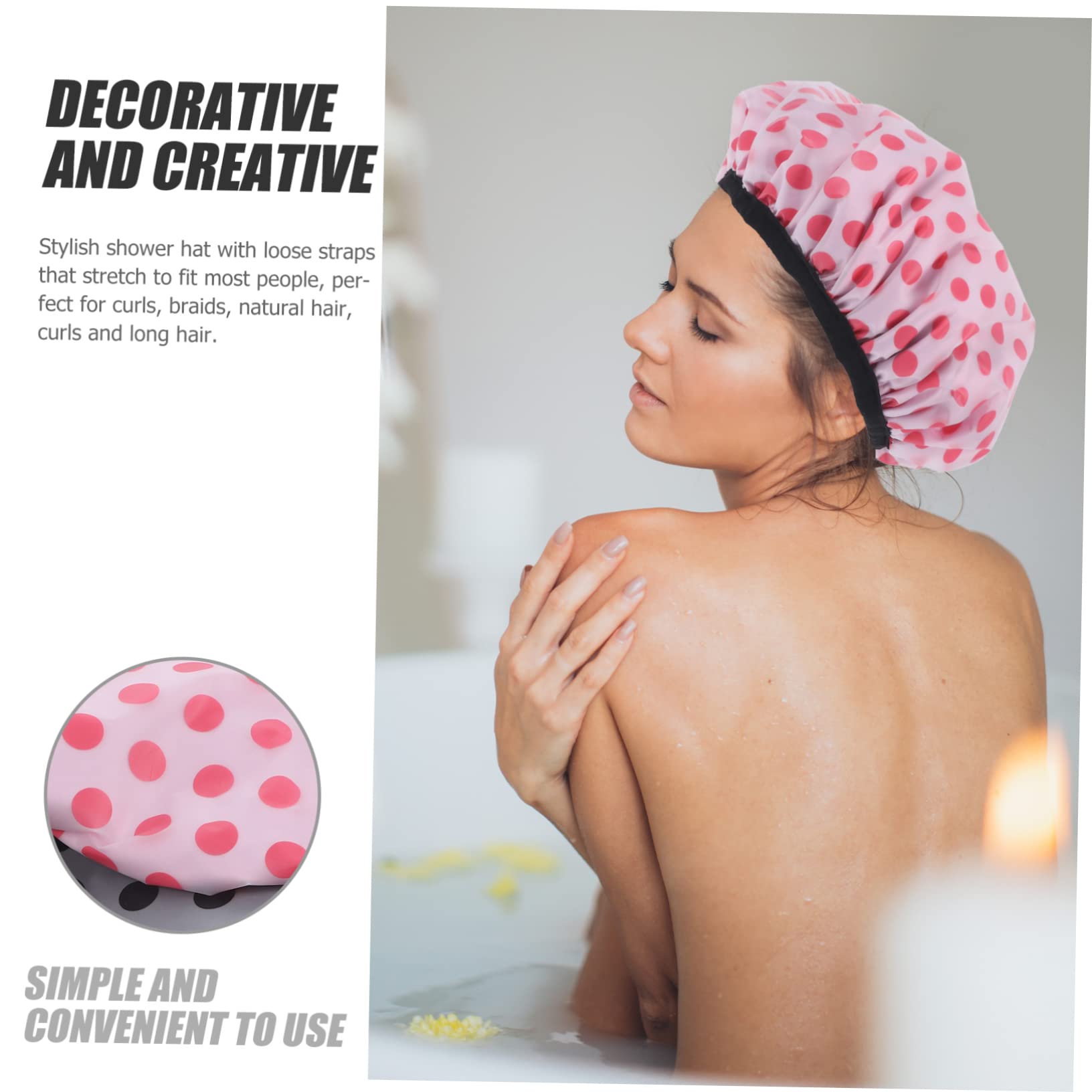 FOMIYES 6piezas Gorros De Reutilizables De Satén Ajustables y Cómodos Para Baño y Confeccionados Material y Absorbente Para Cuidado Del Cabello y Protección La