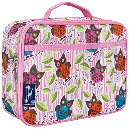 Image of Wildkin Kids Insulated Lunch Box, Owls | Insulated, wipe-clean lunch box for school, daycare, and travel
