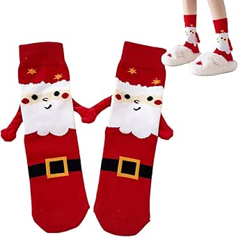 2 Paar Magnetische Geister-Socken Für Paare - Lustige Handhaltesocken Für Halloween & Alltag