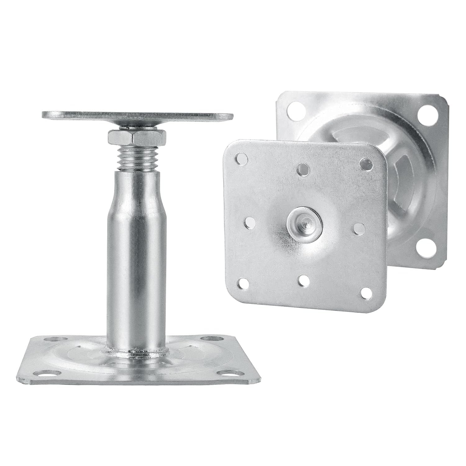 Lot de 4 supports de poteau réglables galvanisés 100-150 mm pour clôtures et pergolas