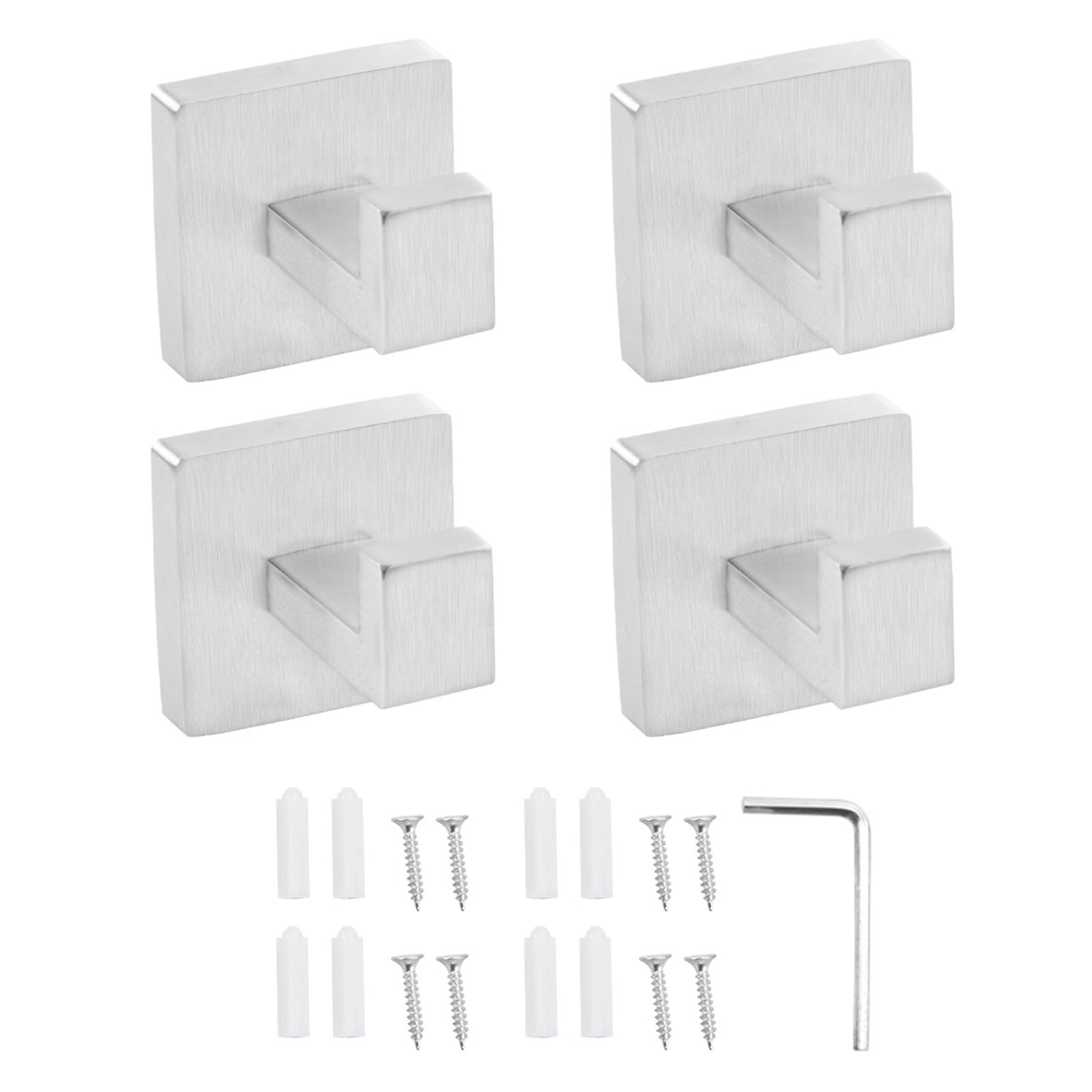 Tertioi Blush Silver 4 Pcs Suction Cup Clip Holder Clear Hanging Solution Portable Home Bathroom Window Display Organizer Multipurpose Wall Hanging Hanger