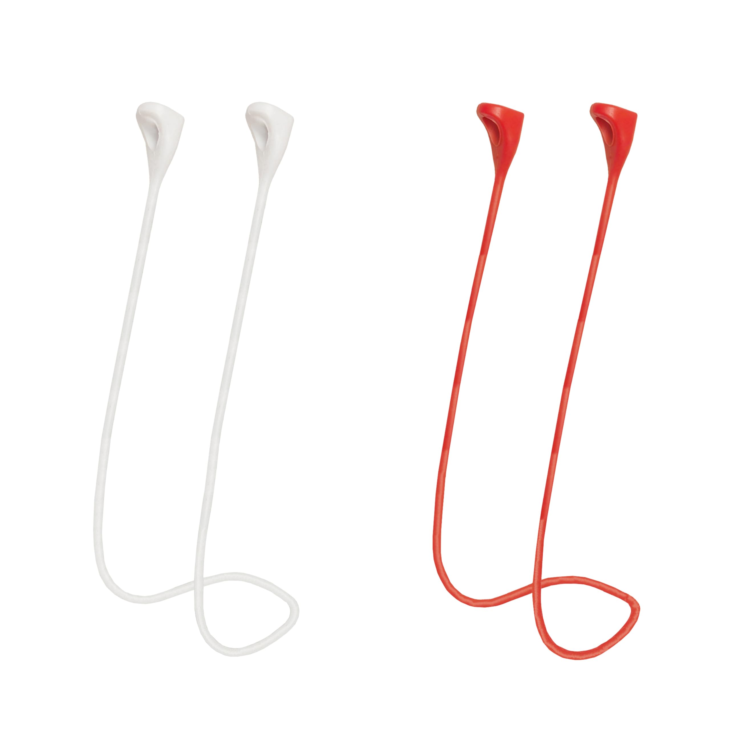 MULTAICH Magnetic Anti-Lost Lanyard 2nd for AirPods Pro,Colorful Soft Silicone Sports Straps, Neck Rope Cord 2pcs(2nd White/Red)