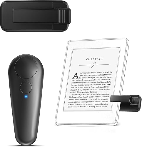 Inncarvs RF Remote Control Page Turner para lectura Kindle, cámara obturador remoto selfie controlador, para e-Book iPad iPhone Android Comics