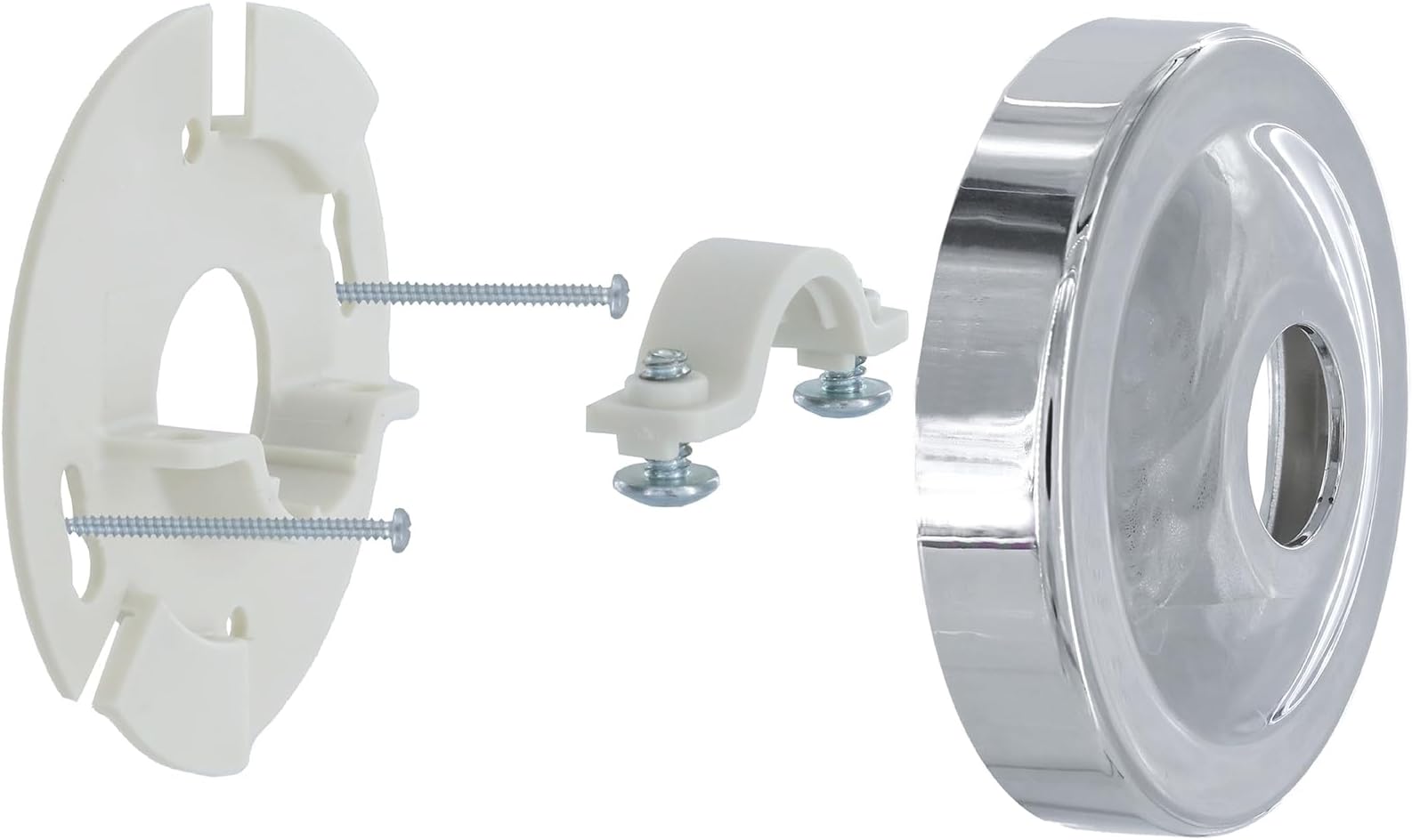 Danco12005 Shower Arm Stabilizer Bracket and Flange Cover, No Size, Chrome