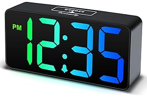 DreamSky Digital Clock with Night Light for Kids Room Decor - RGB...