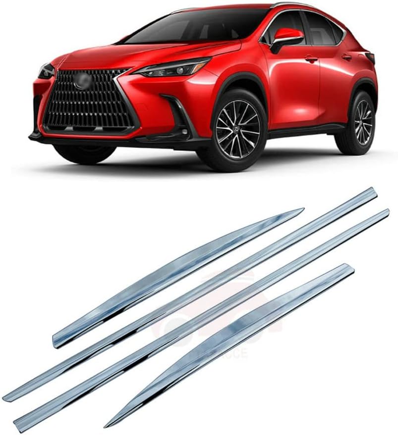 4PCS Side Door Sill Molding Trim Bar Plate Fits for Lexus All New NX 250 350 350h 450h 2022 2023 ABS Plastic Silver