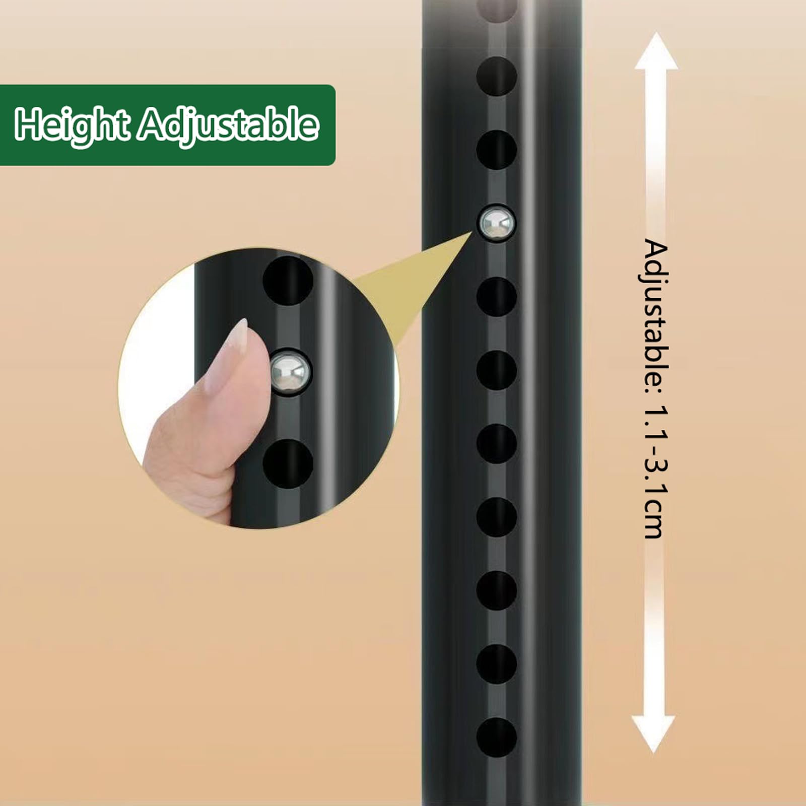 Appendiabiti da soffitto estensibile adjuble, salvaspazio, per camera da letto, soggiorno, cucina, bagno, ingresso, altezza 110-310 cm