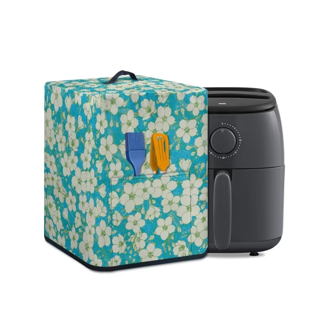 GOSTONG Dust Cover for Air Fryer and Extra Accessories Dust Proof Easy to Clean Floral Print Air Fryer