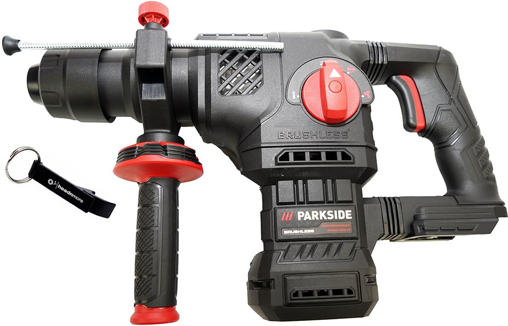 HEADNMORE® Bundle - PARKSIDE PERFORMANCE® 20V Martello combinato a batteria PKHAP 2058 A1 + HEADNMORE® Portachiavi (senza batteria)