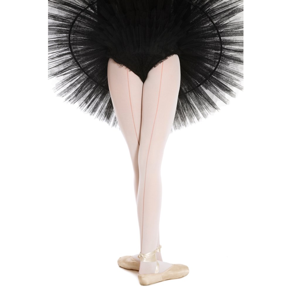 Undercover Girls Theatrical Pink Silky Childrens Seamed Seamer Ballet Dance Tights - Pink Age 5-7