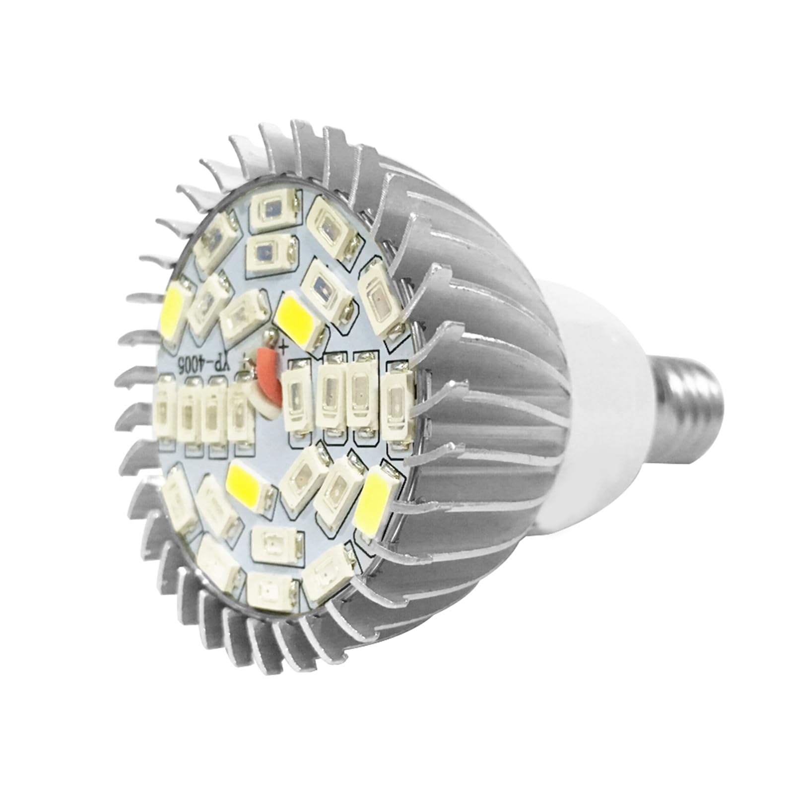 Delaman Lampadina per lampada da coltivazione 28 W a spettro completo a LED per coltivare la luce per piante da fiore 85 V-265 V (design: E14)