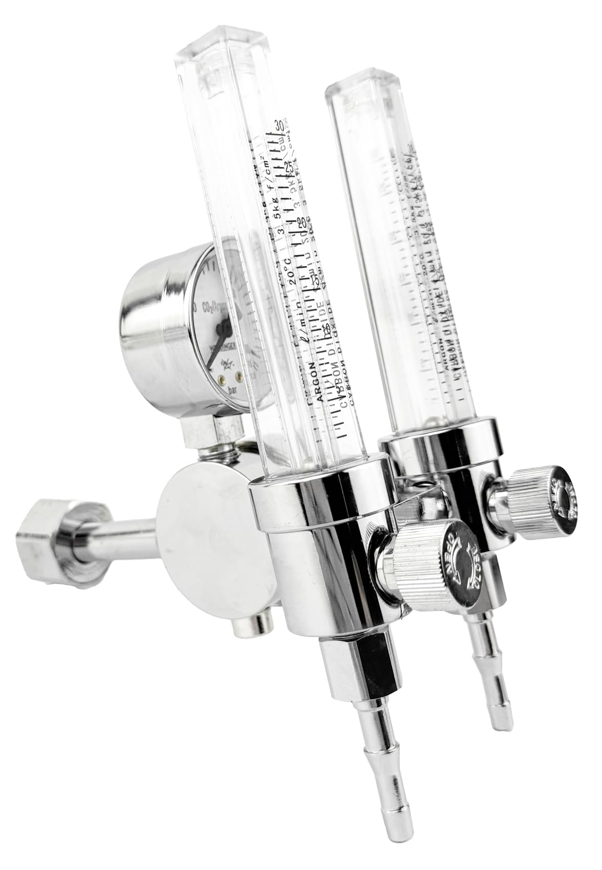 WELDINGER Druckregler ECO mit 2 x Flowmeter für Argon + Formieren