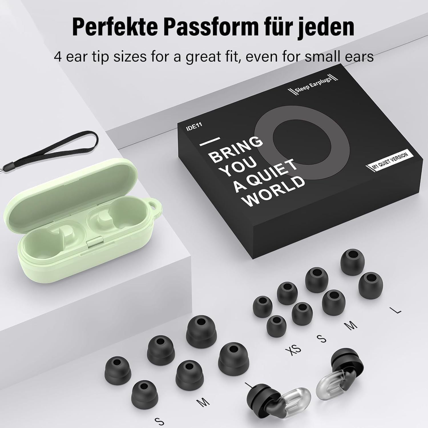 Tapones para los oídos para dormir, reutilizables, de silicona, con tapones individuales/dobles, 35 dB, reducción de ruido, 7 pares de tapones para los oídos en XS/S/M/L para dormir, conciertos