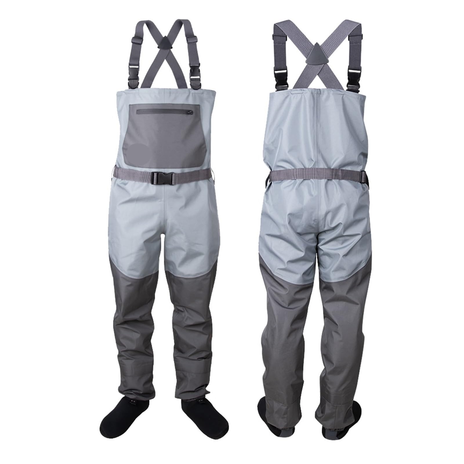 Bootfoot Brust-Wathose for Angeln, atmungsaktiv, wasserdicht, Wathose for Fliegenfischen, Jagd, SML, XL, XXL, Angelzubehör für Angeln, Bauernhöfe