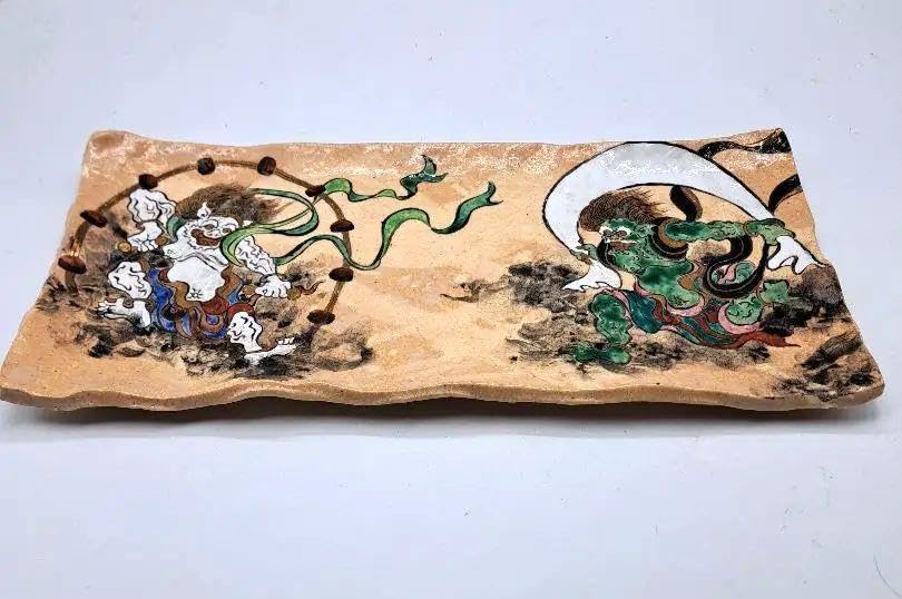 G*y様 #美濃蔵●本日限定大幅値下げ早い者勝ち●大人気作家和田一人風神雷神屏風 Amazon.co.jp: 美濃蔵 大作家和田一人風神雷神屏風長角皿 : Toys