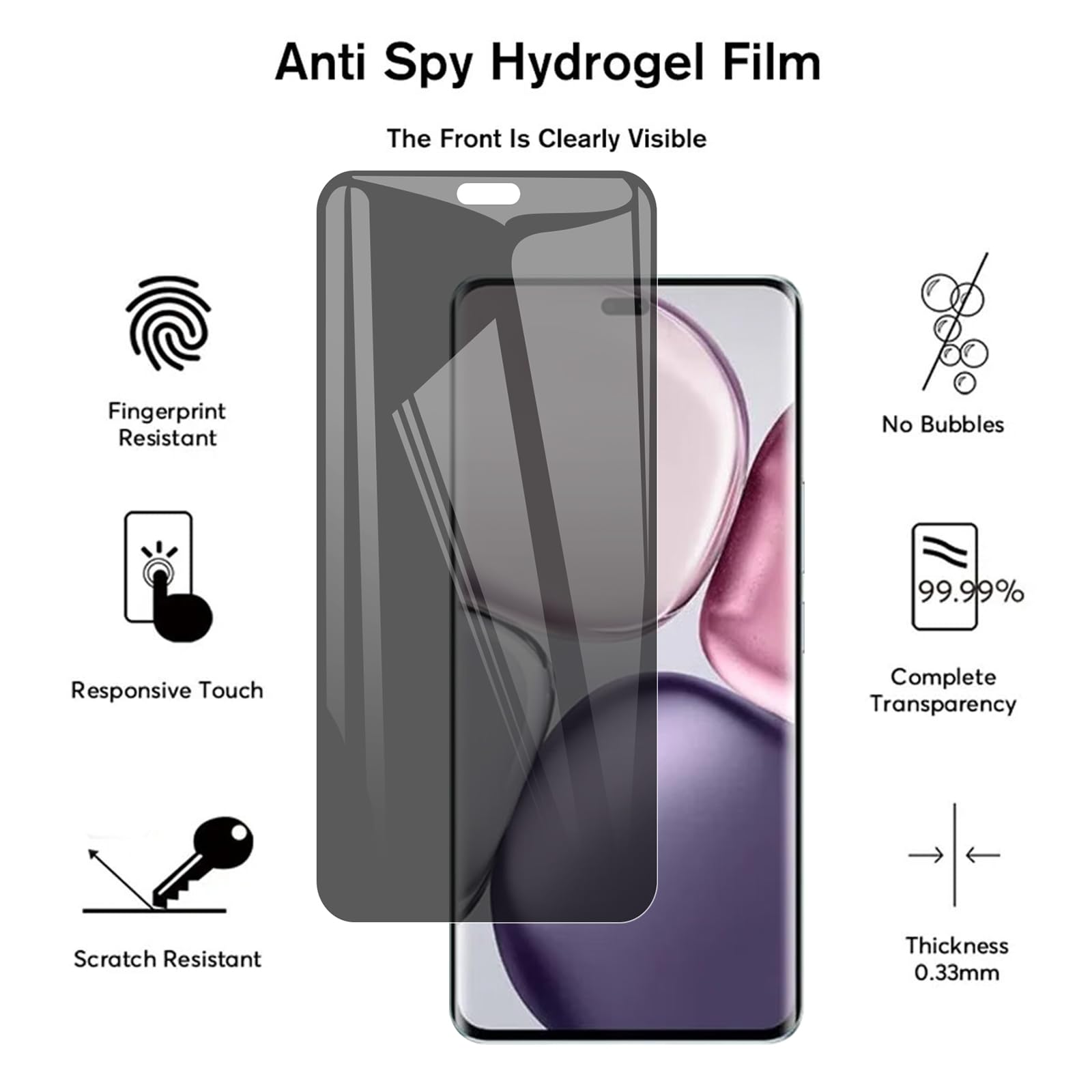 SRSRROP Opaca Pellicola Protettiva Idrogel per Honor Magic7 Lite