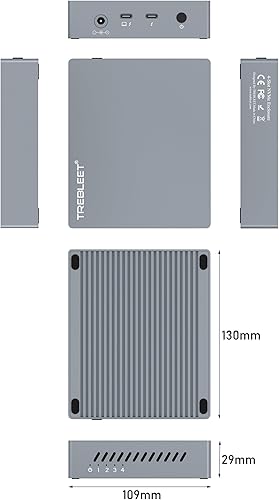 Miniatura 6 de Carcasa SSD Thunderbolt 3 de cuatro ranuras M.2 NVMe de 40 Gbps hasta 2800 MB/s compatible con Thunderbolt 2 compatible con M1 M2