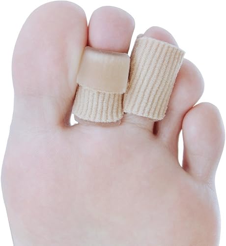 Miniatura 6 de SOHLER 6 paquetes de tapas de dedo cerradas para dedos protectores de manga, tejido elástico forrado con gel suave, 6