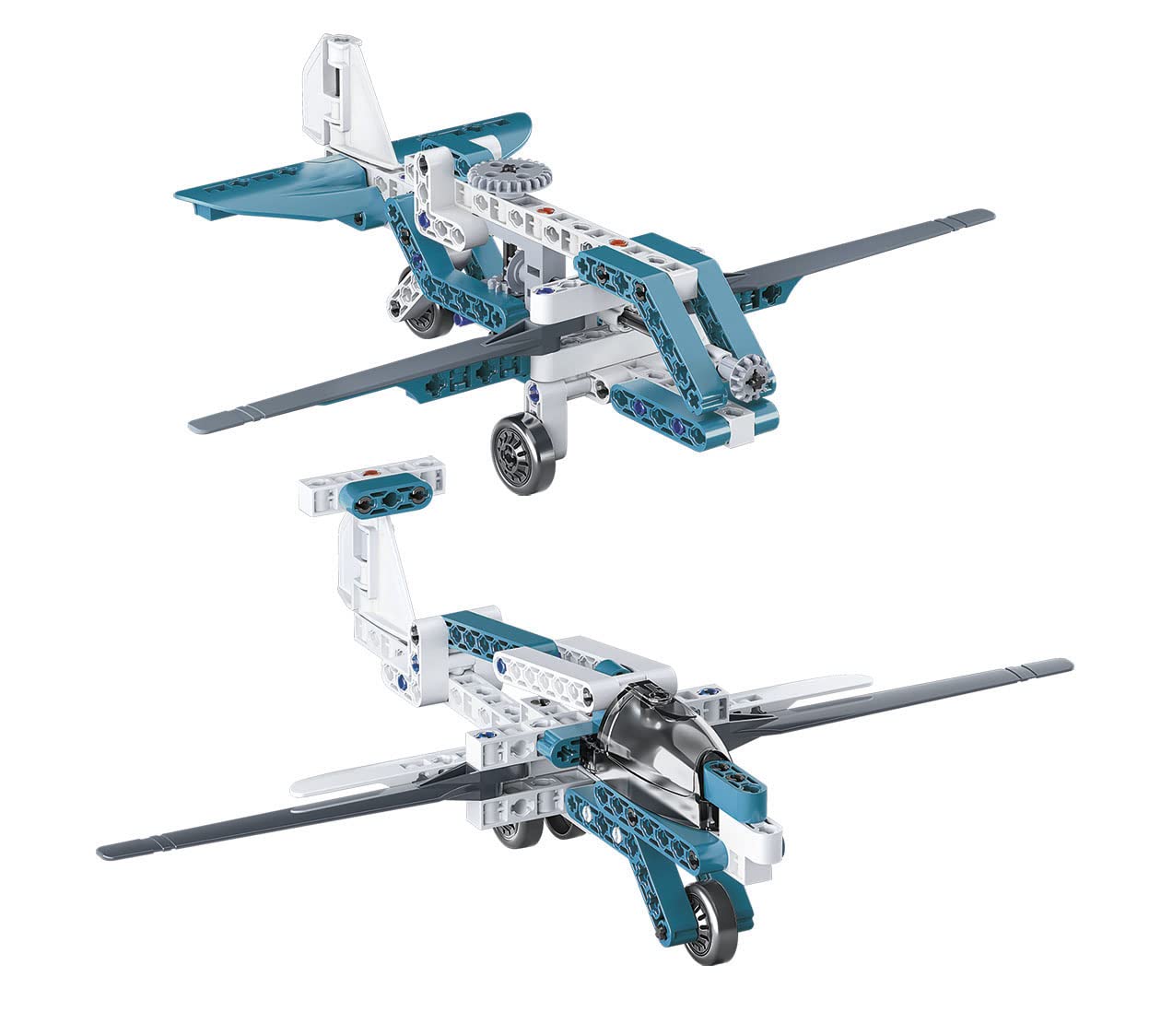 Clementoni - 52225 - Science et Jeu - Mon Atelier de Mécanique - Avions et Hélicoptères - Jeu de Construction et Création pour Enfants - Dès 8 Ans et Plus - 10 Modèles Réalisables