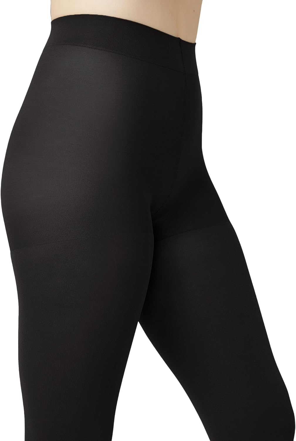 HUE Women’s Super Opaque Tights with Control Top 90 Denier High Waist Pantyhose - Image 2