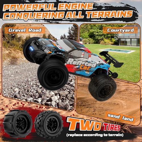 1:16 4X4 High-Speed 40-50+KM/H(Peak) RC Cars Monster Truck - 390 Motor Durable axle & Suspension RC Truck | 3000mAh Batteries | rc Car Toys Halloween Birthday for Teens Aged 14+ - image 6