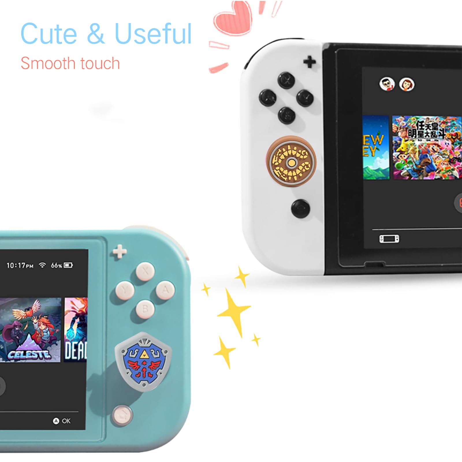 Amazon.com: PERFECTSIGHT Cute Switch Thumb Grips Caps
