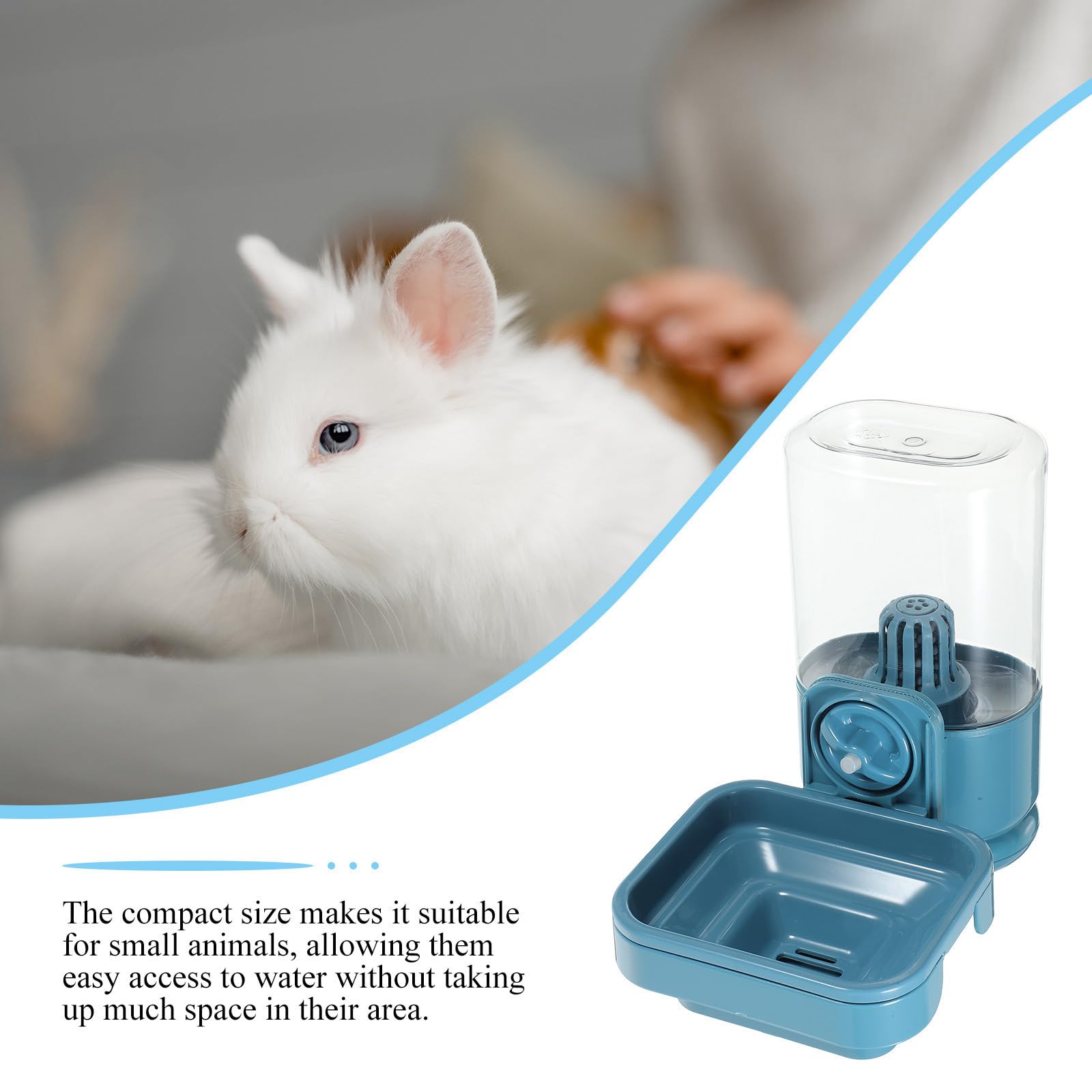 Comedero de Agua para Mascotas Bebedero para Conejos Portátil de Plástico 750ml para Viajes y Hogares Uno o Varios Tipos de Mascotas