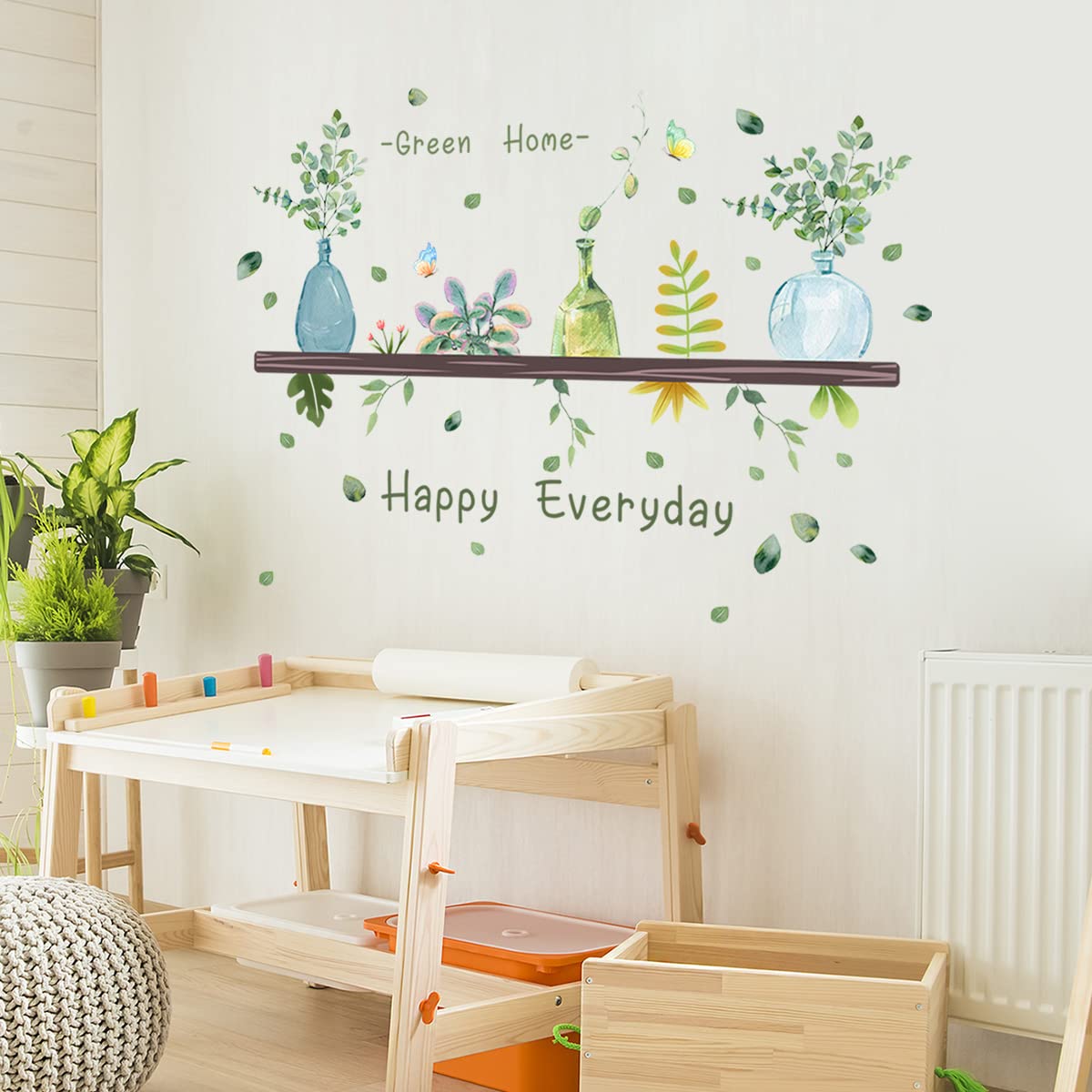 Amazon.co.jp: ZARROUEA ウォールステッカー 植物 花 簡単 シール