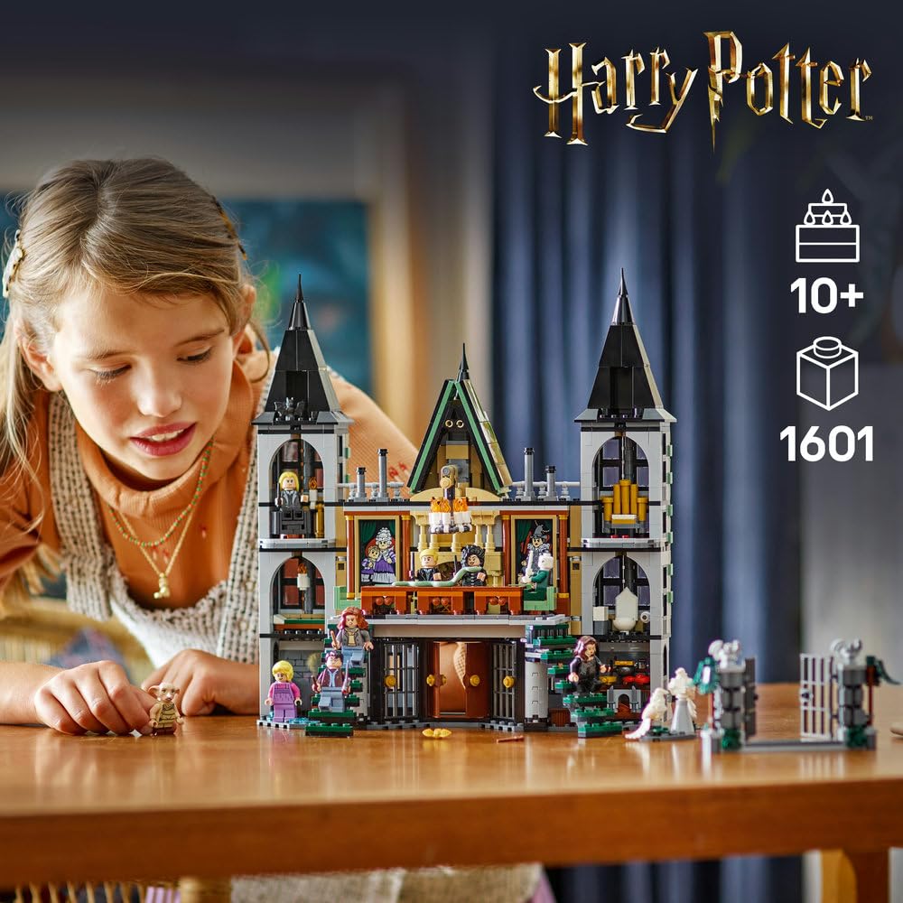 LEGO Harry Potter Dwór Malfoyów 76453 | Model domu, zabawka dla 10-latka do ekspozycji, prezent dla fana Harry’ego Pottera, zestaw klocków dla dzieci, 1601 elementów