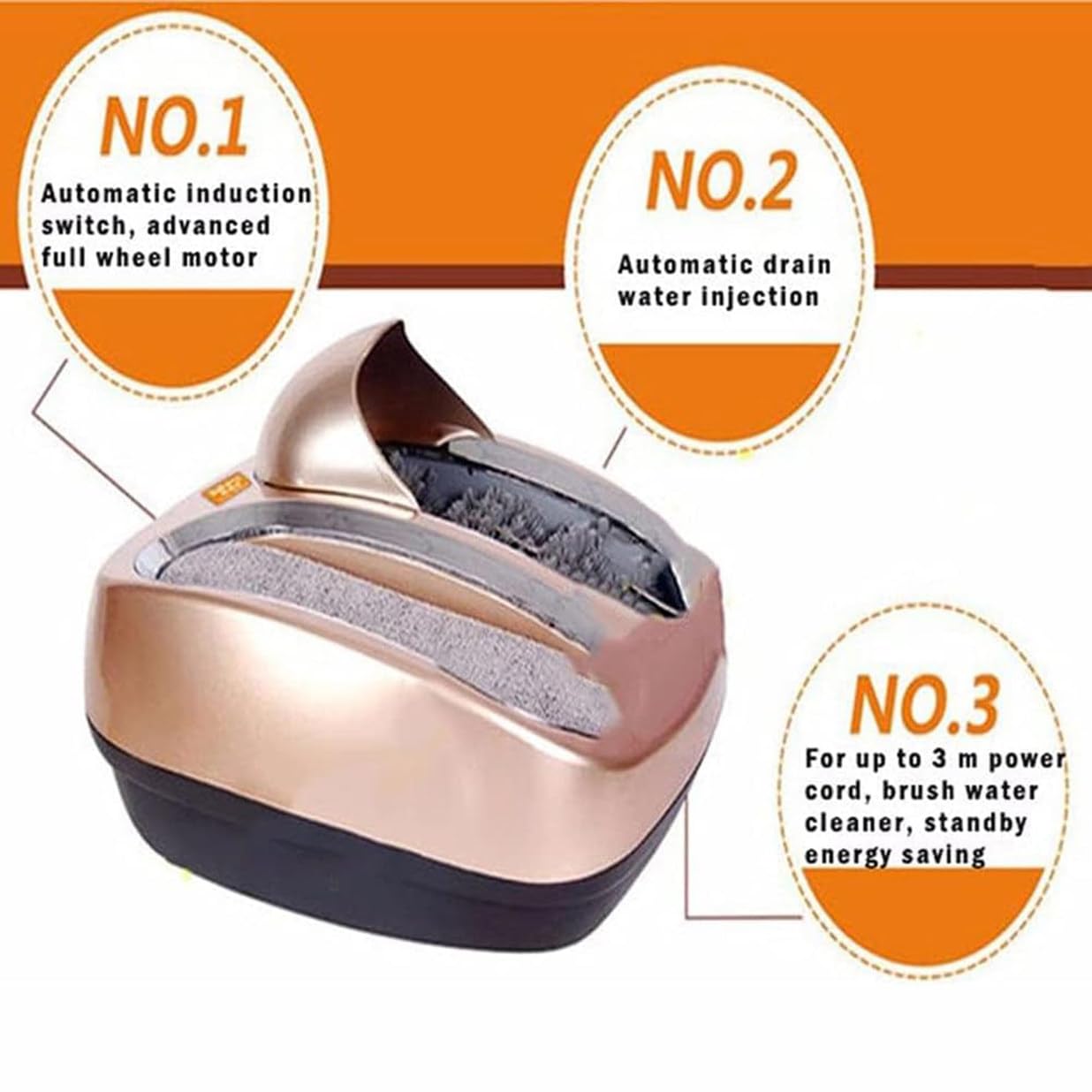 Máquina pulidora de zapatos, pulidora de zapatos eléctrica de inducción automática para entrada de hotel, repuesto reutilizable de cubierta de zapatos
