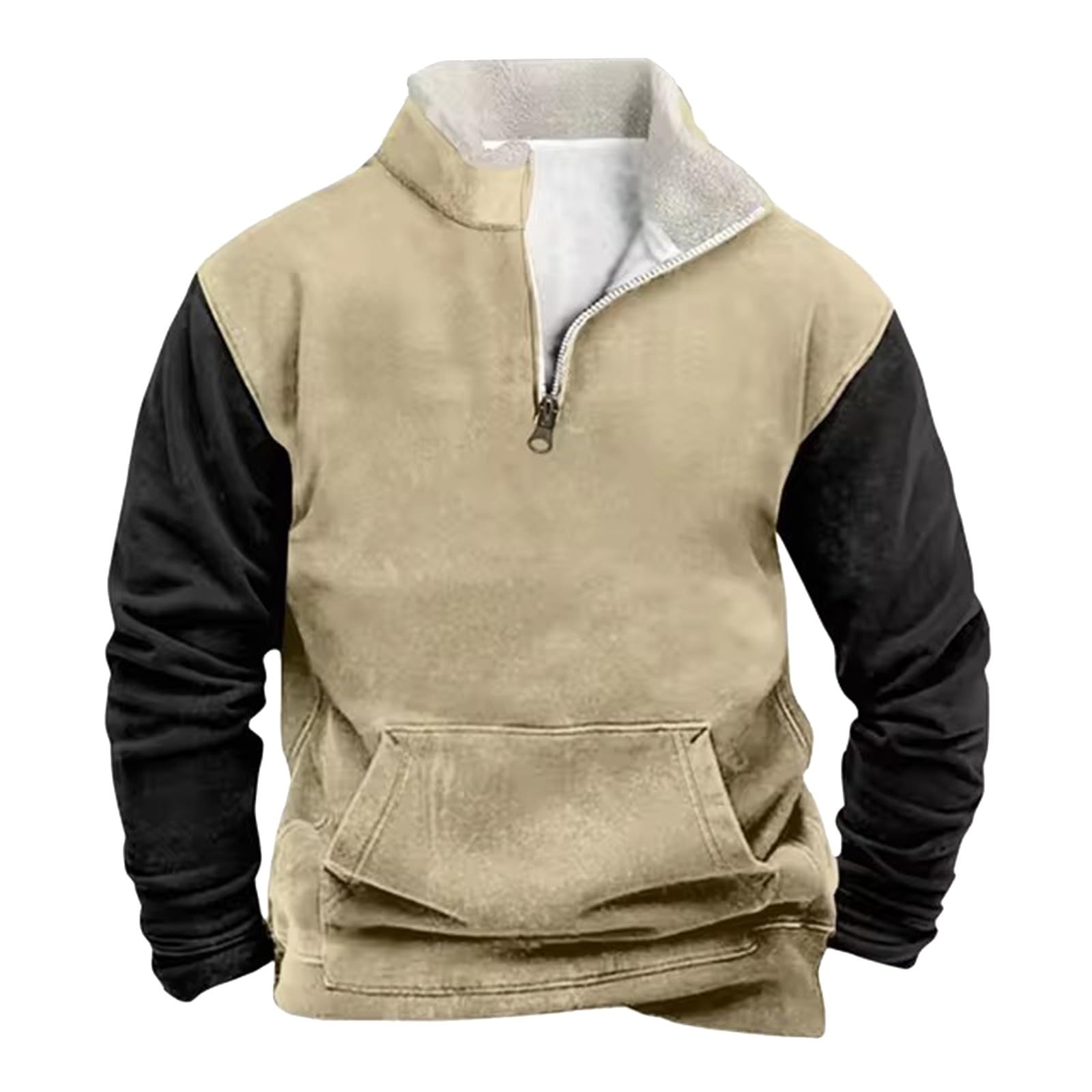 Ropa Anti UV Hombre Sudadera De con Estampado Patchwork Comercio Exterior, Degradado, Manga Larga, Cuello Alto, Cremallera, Suéter Informal Bikini Top Kit Pesca Sudaderas Mujer Artículos