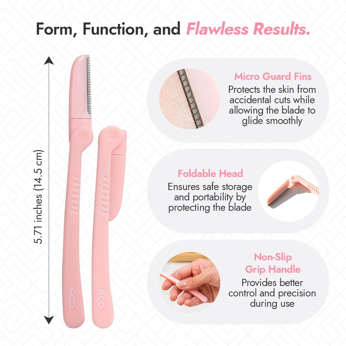 Womens Facial Razor Hair Removal – Dermaplaning Tool Peach Fuzz Remover Shaver Trimmer Women Remove Fine Hair Blue Eyebrow Razors Dermaplane Face Shavers Exfoliating Sensitive Skin Travel Essential