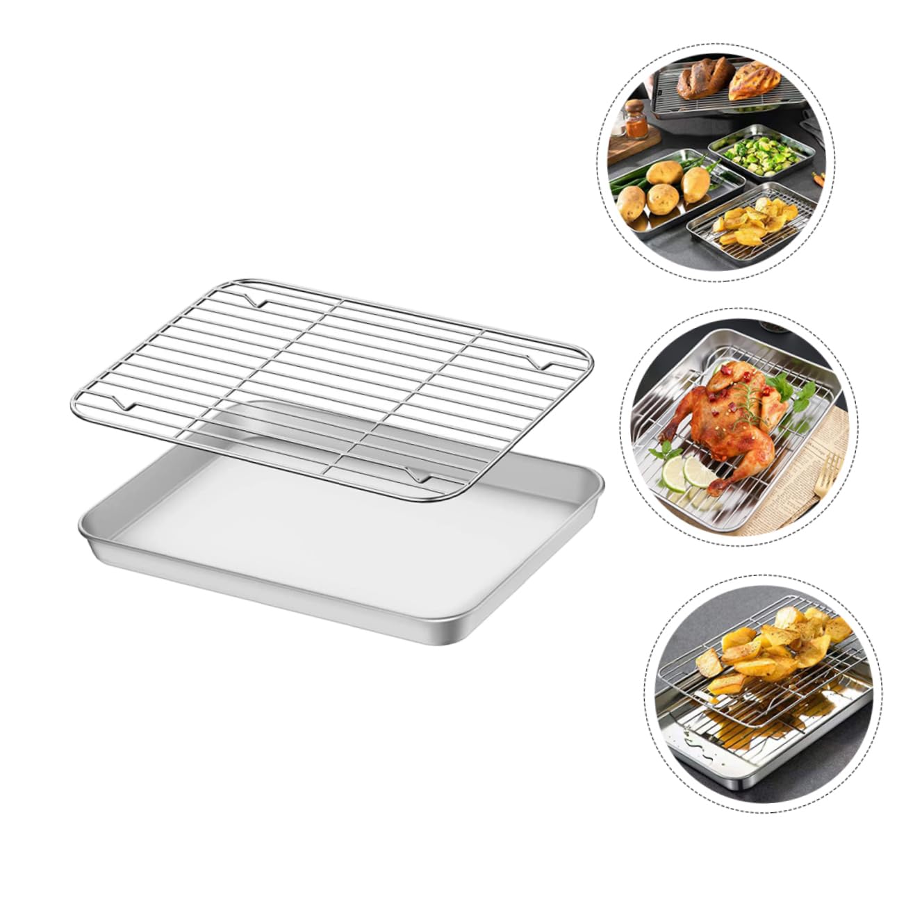 Alipis Cuisson pour Camping et Maison Plaque de Cuisson Acier Inoxydable Accessoires de Pâtisserie Pratiques pour Cuisine