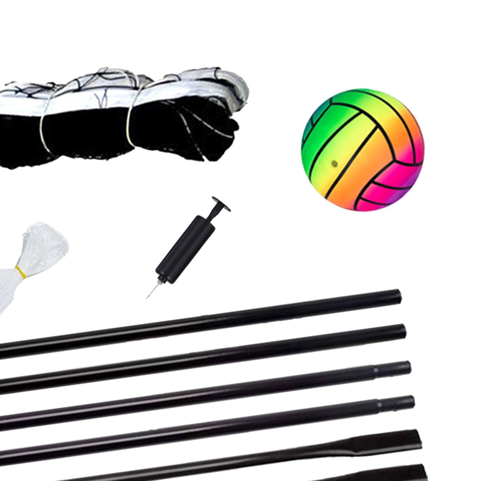 CALANDIS™ Badminton Net Set Easy Setup Volleyball Net for Volleyball Courtyard Playing Style A | Badminton | Tennis & Racquet Sports-image-26