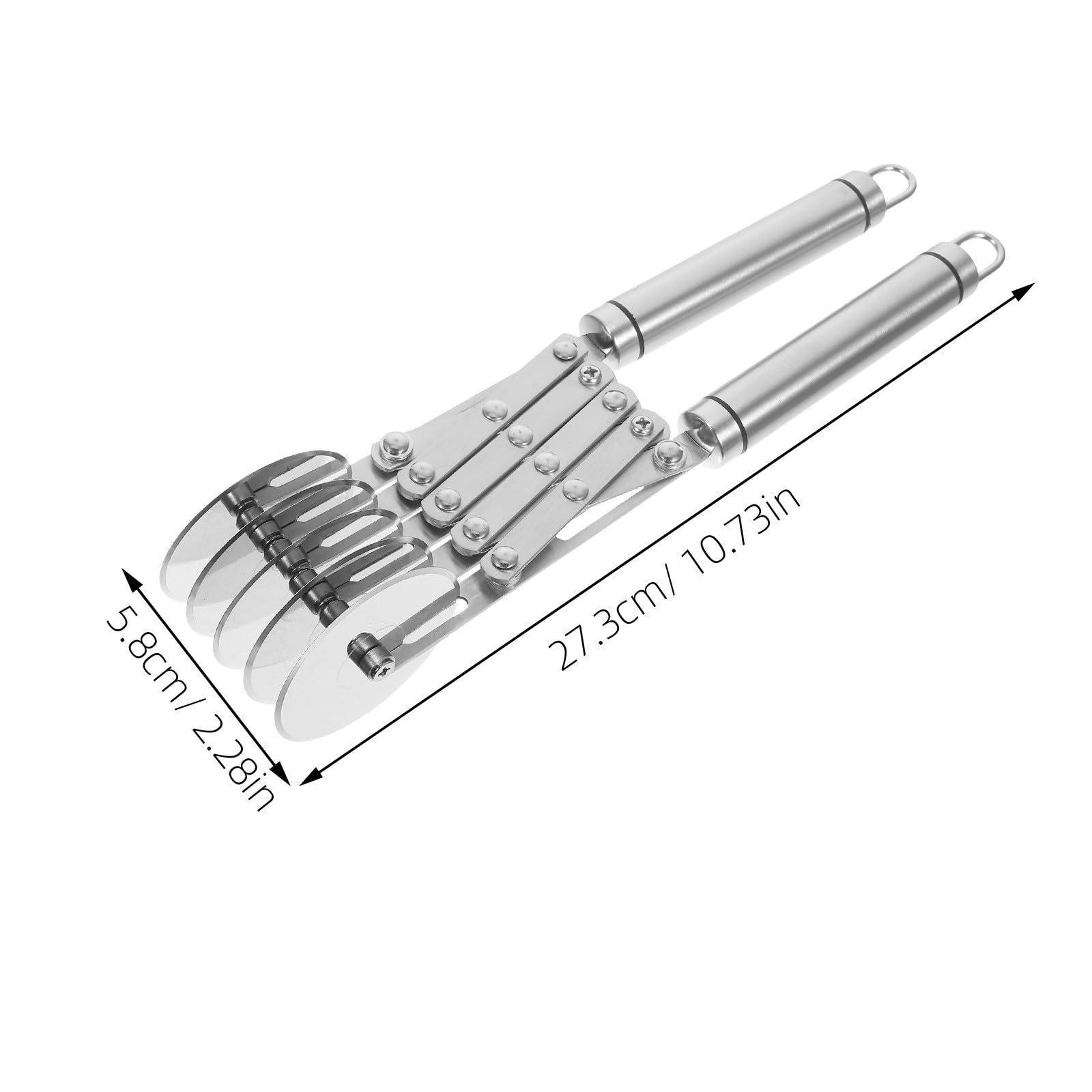 Zerodeko Cortador de Pizza Rueda y Cortador de Rueda para Pastelería de Acero Inoxidable, Plata, para Cortar Masa, Chocolates y Biscuits, Agarre Cómodo