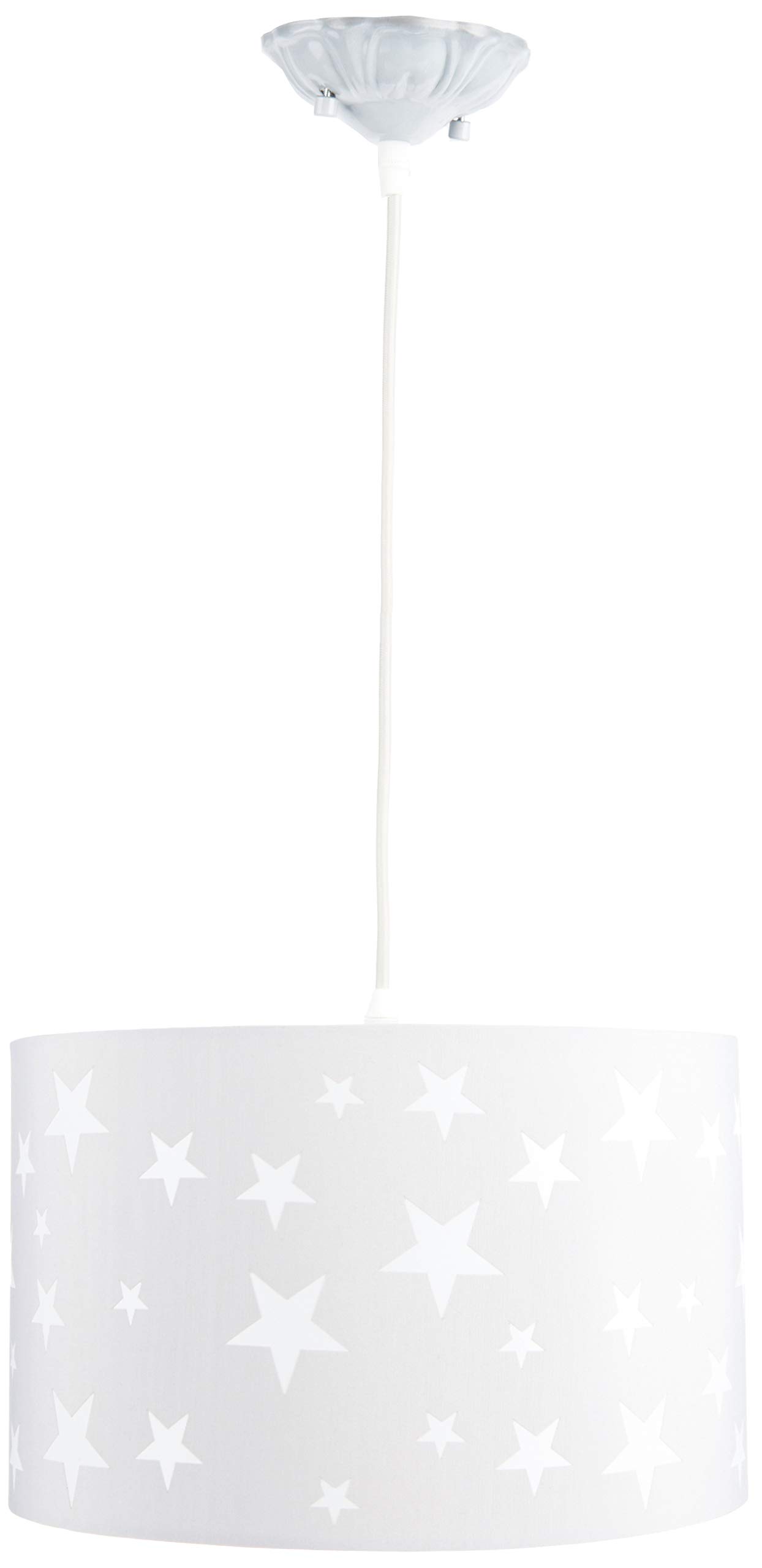 AratextilMartina Pendant Lamp, Polyester/Cotton, Grey, 30x18 cm