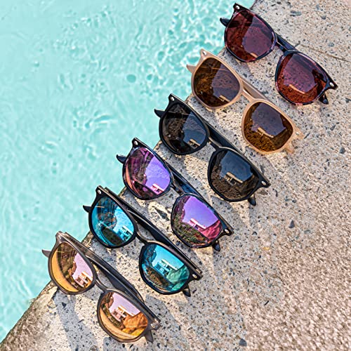 MAXJULI Polarized Oversized Hexagon Sunglasses for Women Trendy Polygon TR90 Frame Glasses 88213