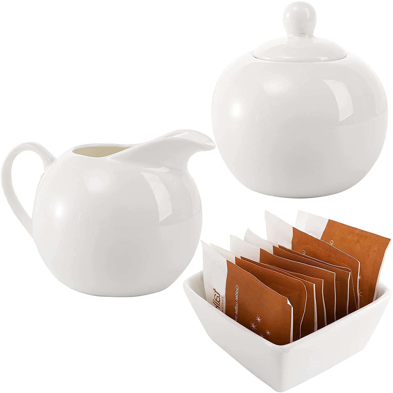 Set Zuccheriera E Creamer In Vetro - 200ml Con Coperchio Per Caffè, Tè E Salse - Foto 9