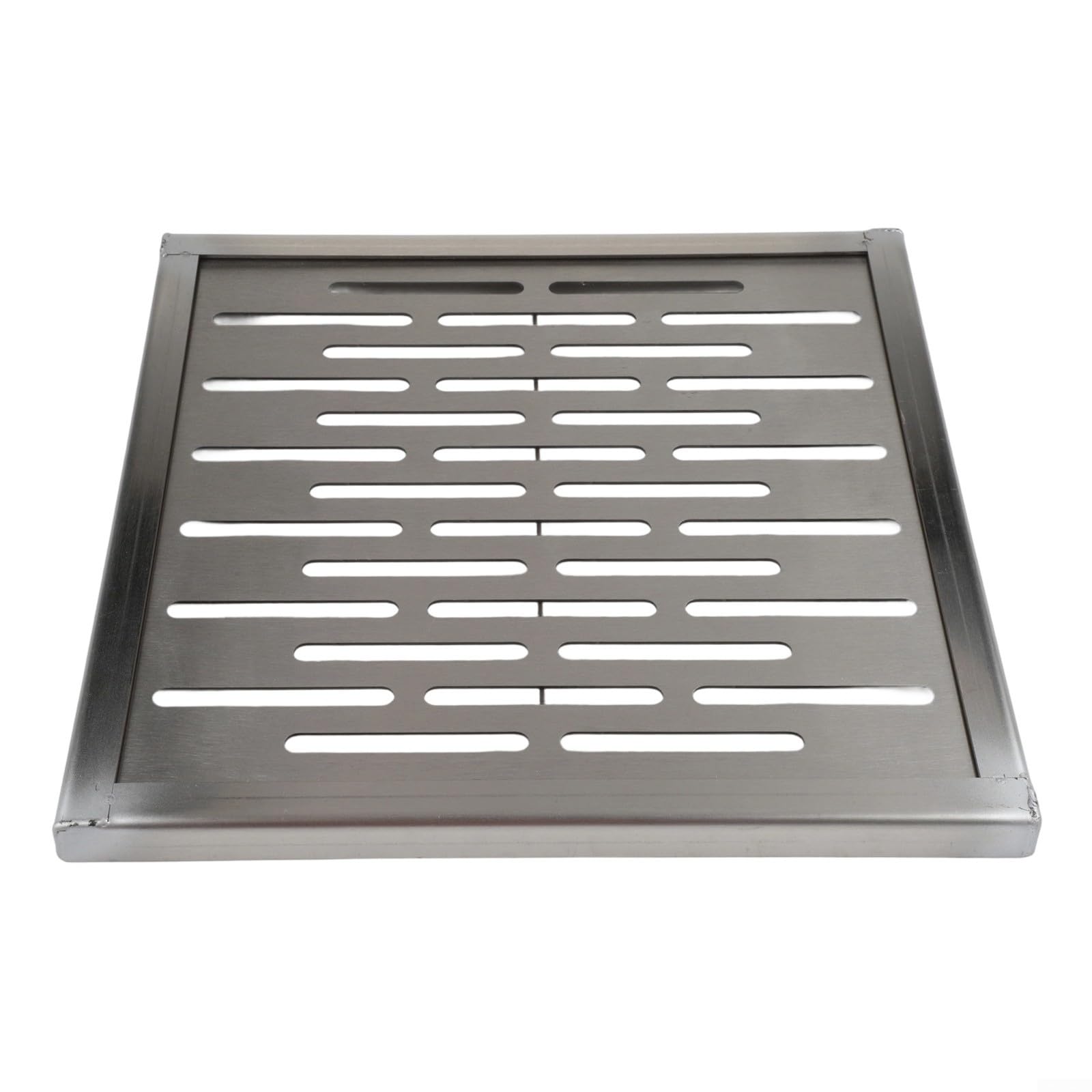 Couvercle de vidange robuste en acier inoxydable avec antidérapant brossé et drainage rapide multi-trous, conçu pour une résistance durable à la rouille et une capacité de charge (300 x 300 x 20 mm)