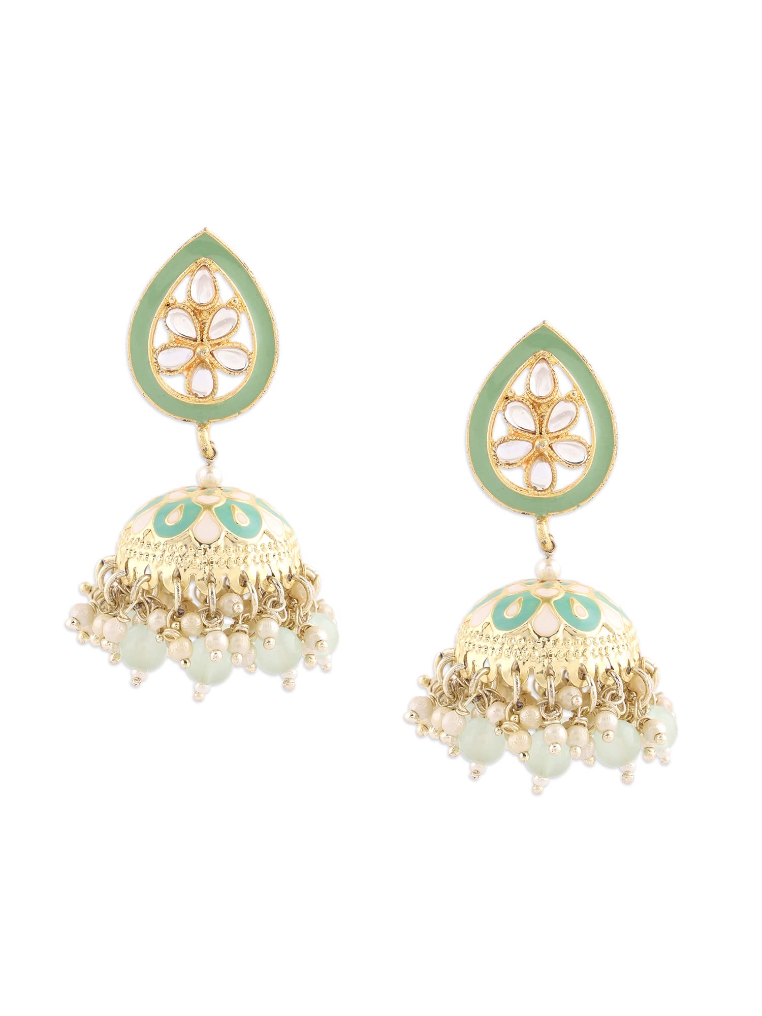 See full amazon price history chart for Zaveri Pearls Green White Meenakari Cluster Beads Drop Jhumki Earring For Women-ZPFK15850 Zaveri Pearls Green White Meenakari Cluster Beads Drop Jhumki Earring For Women-ZPFK15850 (B0BW5SJQK8) Amazon Price History, Amazon Price Tracker