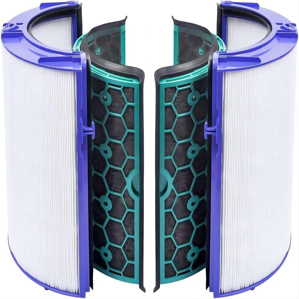 KEEPOW Filtro de Repuesto para purificador de Aire Puro Dyson HP04 TP04 DP04, Ventilador de 360°, Filtro HEPA, Filtro de carbón Activado
